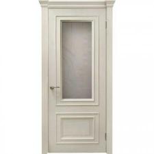 Межкомнатная деревянная дверь Венера (багет, дуб карамель, стекло) со стеклом, дуб карамель