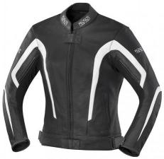 Куртка кожаная женская KELLY IXS (черный/белый, 40)