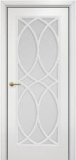 Дверь Оникс Турин с решеткой Тип:Со стеклом Цвет:эмаль белая мдф Решетка:Решетка №7