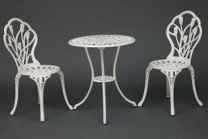 Обеденный комплект TetChair quot;Вальс цветовquot; (Waltz of flowers) (стол+2 стула) (Ivory white, Металл)