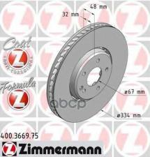 Диск Тормозной Mercedes Formula Z Rechts Coat Z Zimmermann арт. 400.3669.75