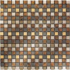 Мозаика облицовочная из натурального камня Petra Antiqua Luxury Asolo1_Mosaico1.5*1.5 ( шт)