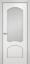 Дверь Оникс модель Диана Цвет:эмаль белая мдф Остекление:Сатинат белый