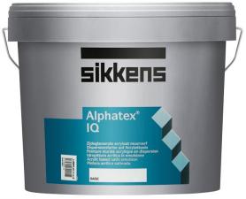 Краски на водной основе SIKKENS ALPHATEX IQ SI краска с повышенной износостойкостью универсальная, п/мат, BS N00 (9,3л)