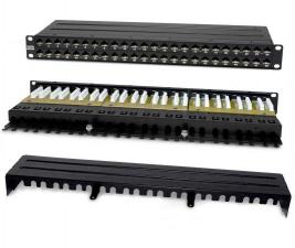 Патч-панель высокой плотности Hyperline PPHD-19-48-8P8C-C6A-110D 19quot; 1U 48 RJ-45 6a