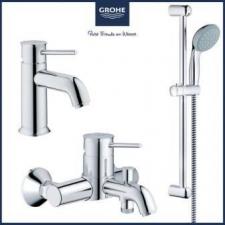 Комплект смесителей для ванной 3 в 1 GROHE BauClassic (23162000 + 32865000 + 27853000) , хром
