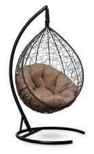 Подвесное кресло SEVILLA VERDE коричневое, бежевая подушка (Laura Outdoor)
