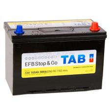 Автомобильный аккумулятор Tab EFB Stop-n-Go 212005 60518 SG10J, 105 A/ч, 900 A, Обратная полярность, 306x173x225