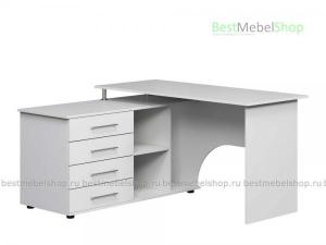 Письменный стол Сокол КСТ-109Л белый с ящиками
