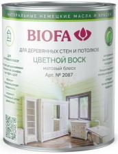 Масла для мебели Biofa Германия BIOFA 2087 Цветной воск для деревянных стен, мебели и детских игрушек, Незабудка (10л)