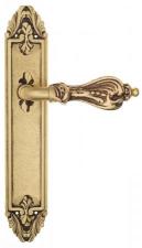 Дверная ручка Venezia quot;FLORENCEquot; на планке PL90 французское золото + коричневый