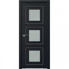 Дверь Межкомнатная деревянная, Профиль дорс 97U Черный матовый - со стеклом