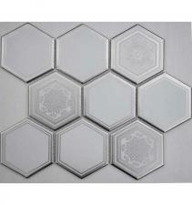 Мозаика Liya Mosaic Ceramics Porcelain Hexagon Carrara Decor 95 25.8x29.5