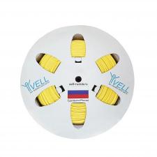 Профиль ПВХ овальный Vell YL-048 для маркировки проводов, Ø 4,8 мм, 200 метров, желтый, премиум материал (самозатухающий...