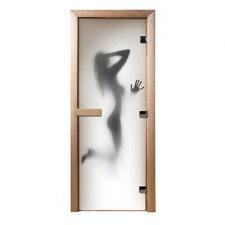 Дверь из стекла с фотопечатью девушка 1,9х0,7 м, 8 мм, коробка из хвои, 3 петли,в гофрокоробе quot;банны