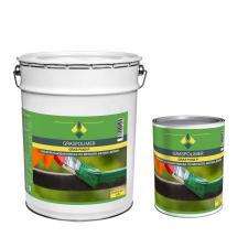Двухкомпонентная полиуретановая краска. Применяется для покрытия оснований из металла, бетона и дерева в помещениях. GRASPOLIMER PU63-P, Фасовка 25 кг