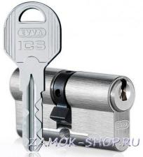 Цилиндр EVVA ICS ключ/ключ, никель, 51х51