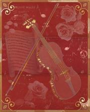 Панно настенное Emil Ceramica La Musique Red Decoro 650H3RL 600x750 мм (Керамическая плитка для гостиной)