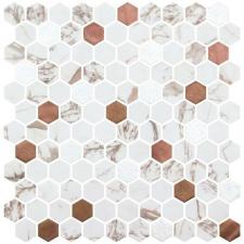 Мозаика Onix Mosaico Hex Marmoreal Habana Copper 30.1x29