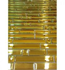 Стеклянная мозаика Liya Mosaic Зеркальная мозаика Mirror Stripes Gold 30х30 (м2)