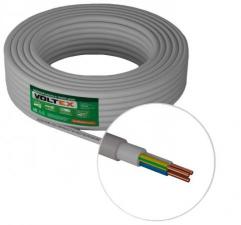 Силовой кабель NYM-J 3х2.5 сер (100) ЗП Voltex