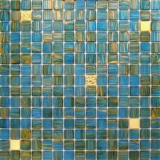 Мозаика стеклянная Alma New Poseidon GM(m) стек,голуб,зелен,золот,глянц,32.7x32.7