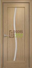 Дверь Оникс модель Корсика 1 Цвет:Капучино Остекление:Сатинат белый