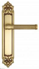 Дверная ручка Venezia quot;IMPEROquot; на планке PL96 французcкое золото + коричневый