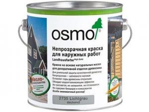 OSMO Краска Осмо непрозрачная для наружных работ Osmo Landhausfarbe (Цвет-2716 Серый Антрацит Объём-2,5 л.)