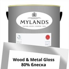 Английские Краски Mylands артикул WoodMetal Paint Gloss 5 л. №113 Mid Wedgwood