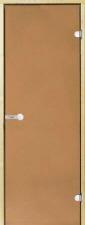 Дверь для сауны Harvia 7х19 (стеклянная, бронза, коробка сосна), D71901М