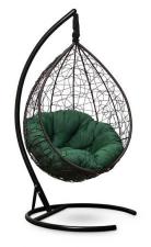 Подвесное кресло SEVILLA VERDE коричневое, зеленая подушка (Laura Outdoor)