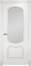 Дверь Оникс Венеция фрезерованное Цвет:эмаль белая мдф Остекление:Сатинат белый