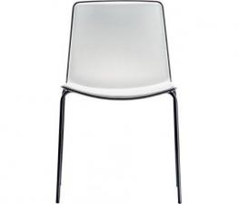 Пластиковый стул Pedrali Tweet белый / черный