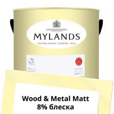 Английские Краски Mylands артикул WoodMetal Paint Matt 5 л. №147 Floral Street