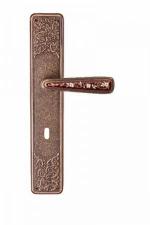 Ручка дверная на планке под сувальдный ключ Val De Fiori николь DH 703 KH OB/BRI, бронза состаренная с эмалью