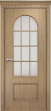 Оникс / Фортрез Межкомнатная дверь Арка со стеклом Цвет: капучино