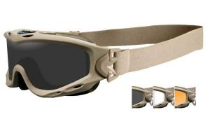 Очки тактические Wiley X Spear Goggles / Линзы дымчатые+прозрачные+рыжие / Песочная (Tan)