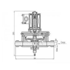 Титановый запорный проходной штуцерный клапан с электромагнитным и ручным приводом 32x40 мм 587-35.8984-07 ТУ