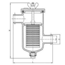 Бронзовый фильтр забортной воды под дюрит 32x4 мм 427-03.117-2 (ИТШЛ.061144.012)