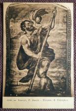 Антикварная открытка. Тициан "Св. Христофор"