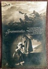 Антикварная открытка "Гибель моряков". Германия