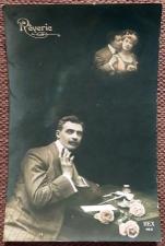 Антикварная открытка "Мечтатель"