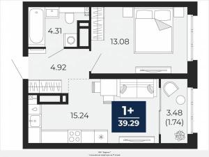 Продается 1-комнатная квартира в новом ЖК