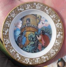 Тарелка детская Сказка, расписная, коллекционная, фарфор Франклин, Англия