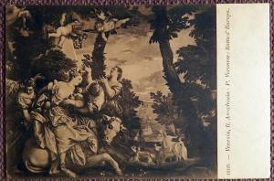 Антикварная открытка. Веронезе. "Похищение Европы"