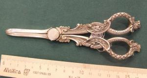 Серебряные ножницы для обрезания цветов, серебро 800 проба, Европа, 19 век