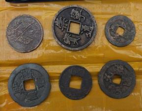 Монеты медные Китай, коллекция 6 шт, раннее средневековье