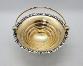 Серебряная ваза для варенья, диаметр 15 см