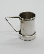 Серебряная пивная кружка миниатюрная, серебро 800, старинная